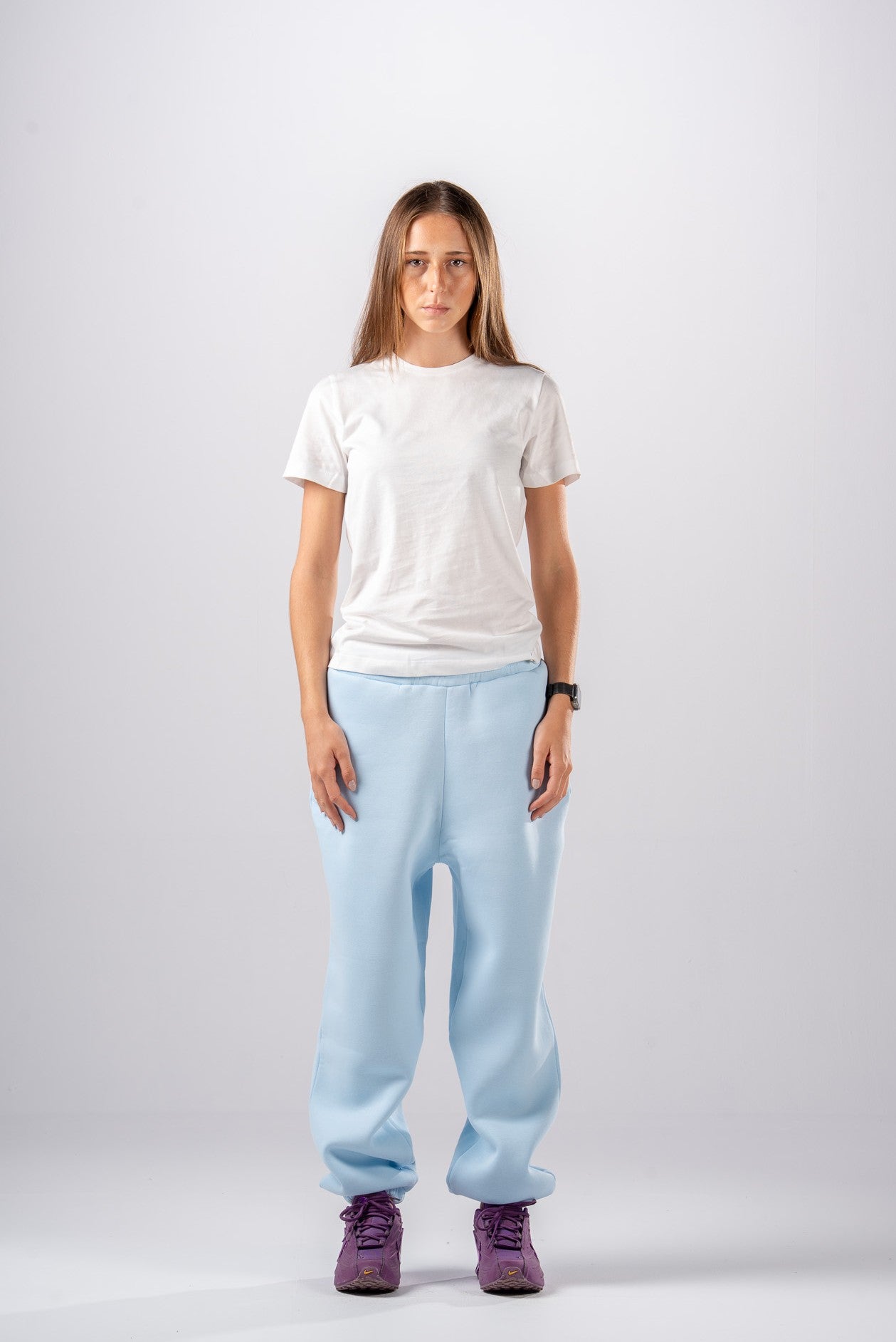 Light Blue Basic Jogger Trousers