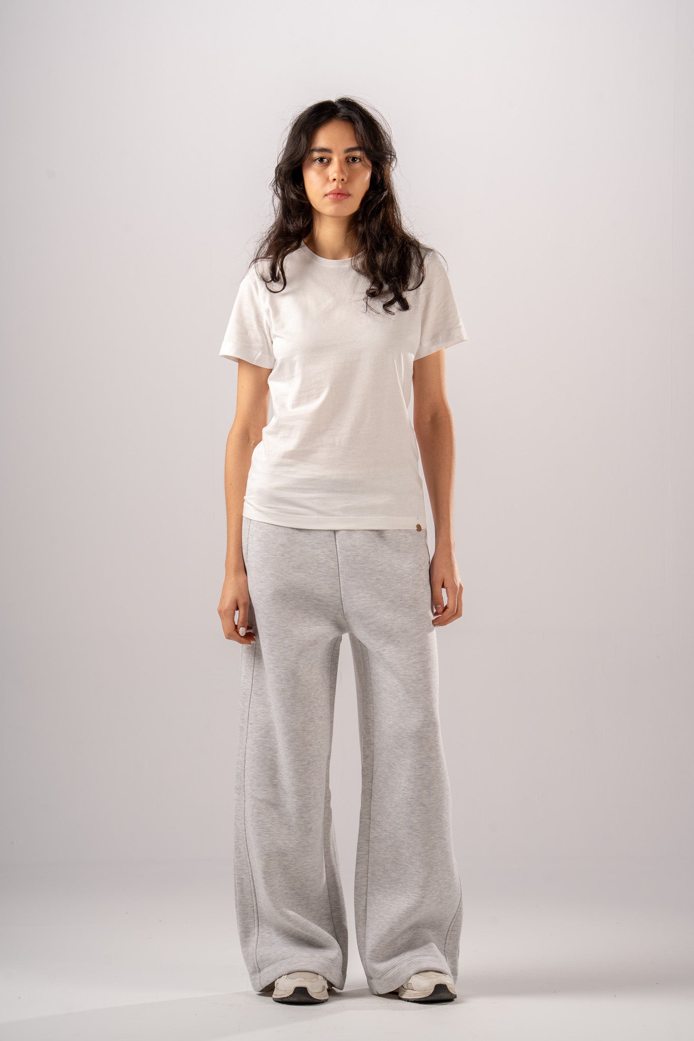 Grey Wide Leg Trousers