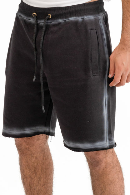 Bermuda sweat shorts with spray effect