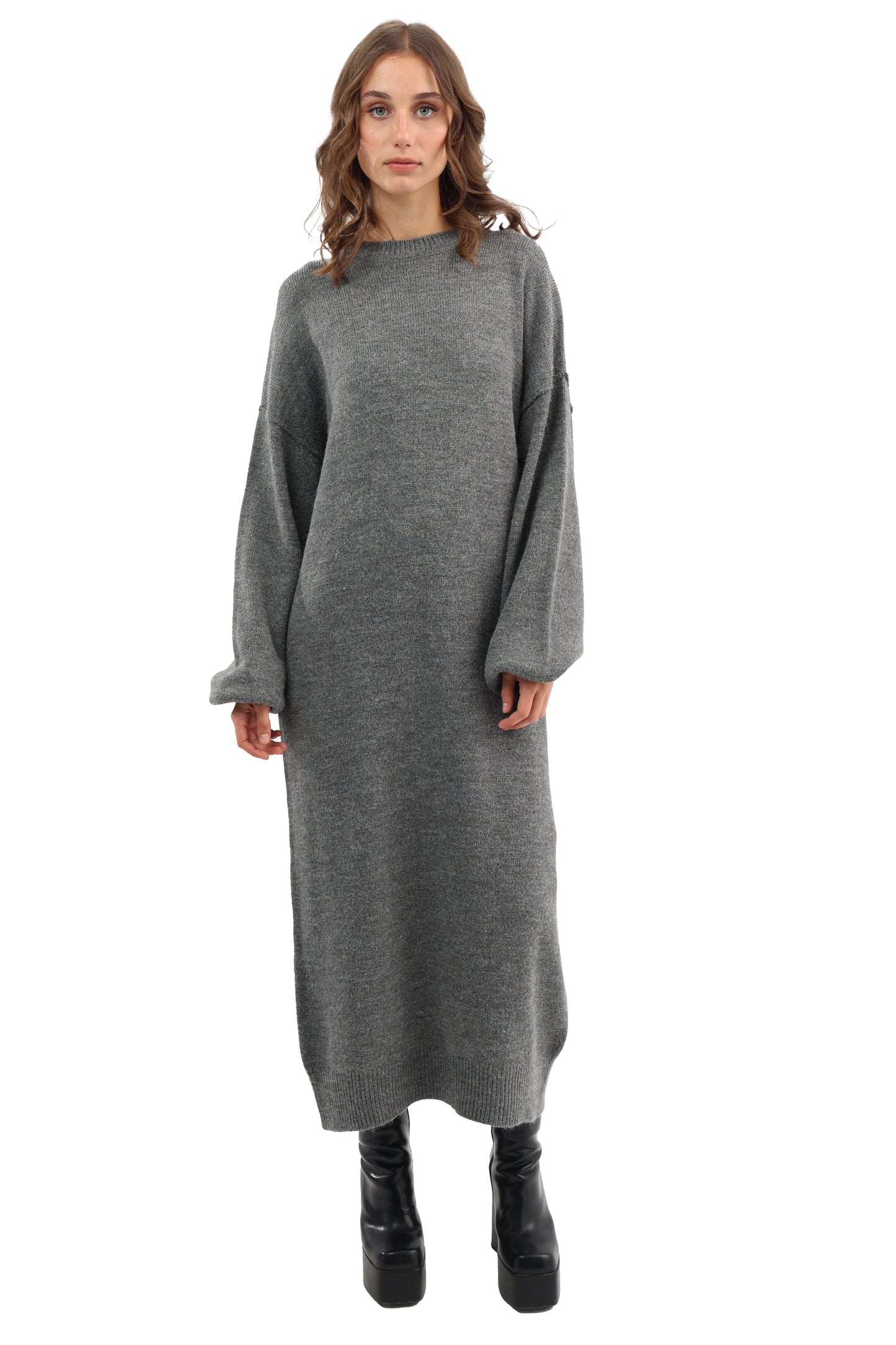 Plain maxi oversized dress