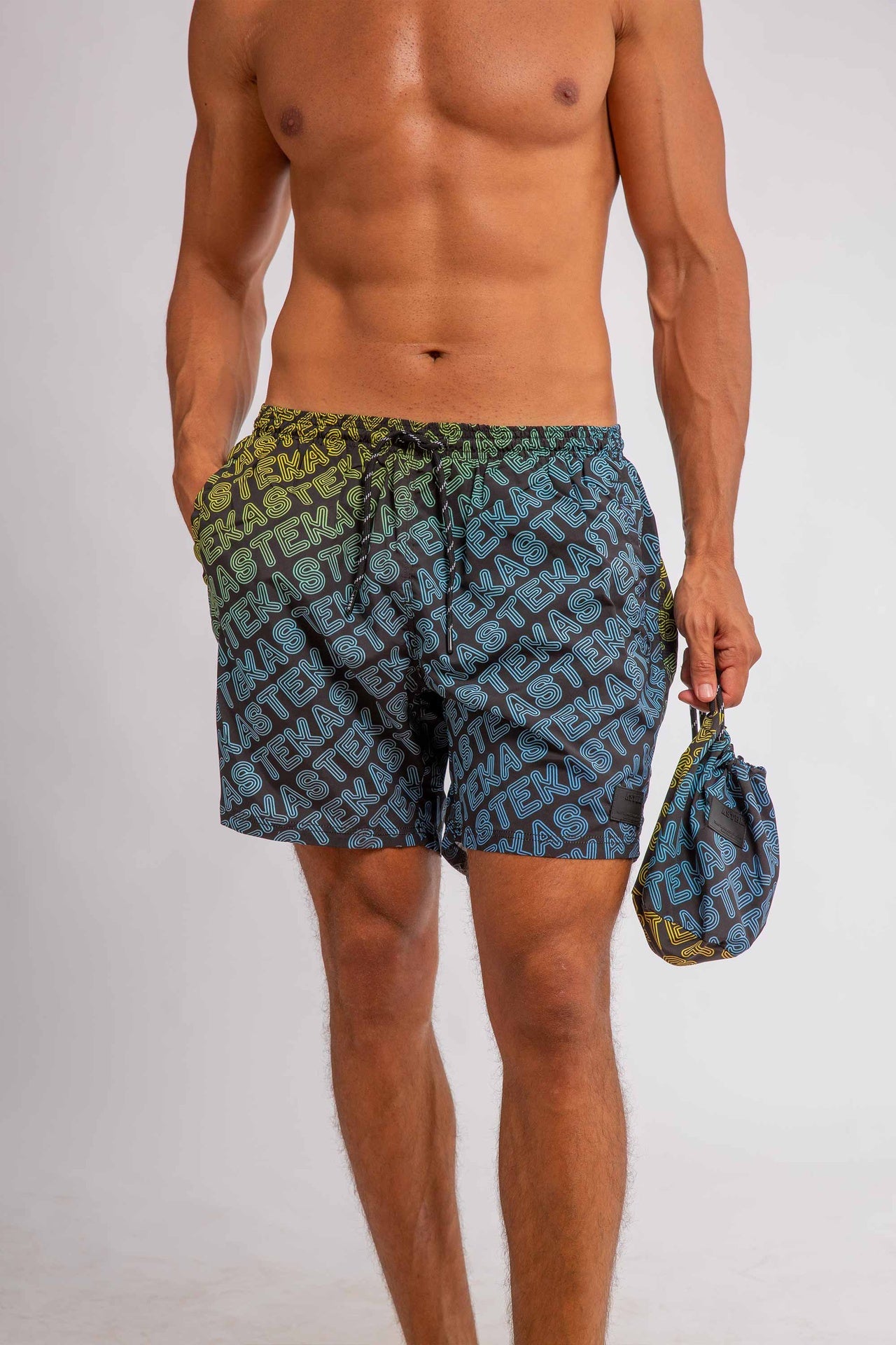 Men swim short