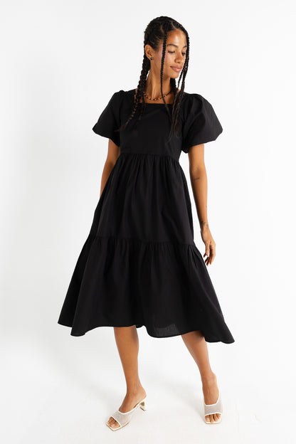 Poplin midi dress