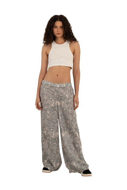 Allover printed Pants with adjustable waist