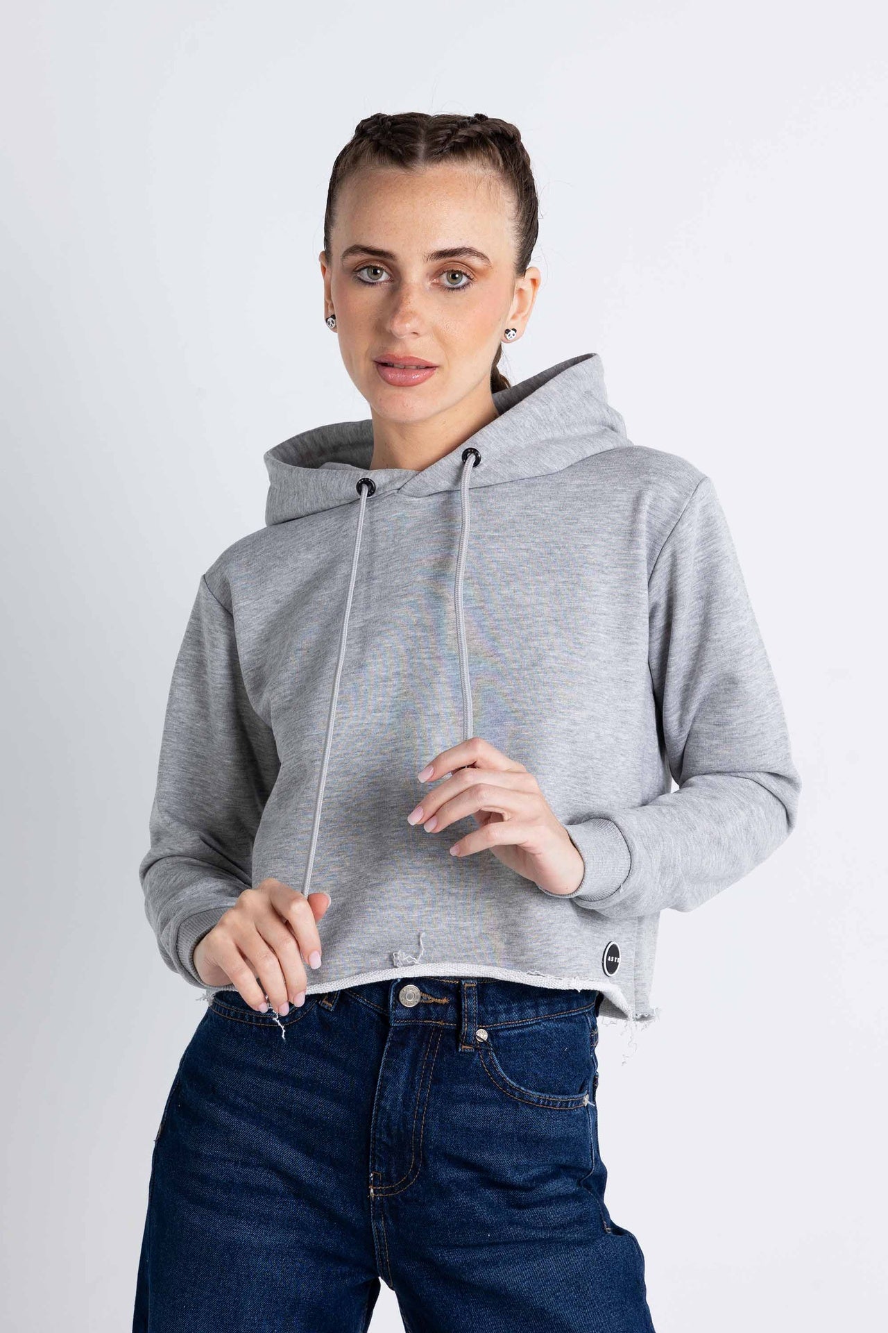 Regular fit cropped hoodie