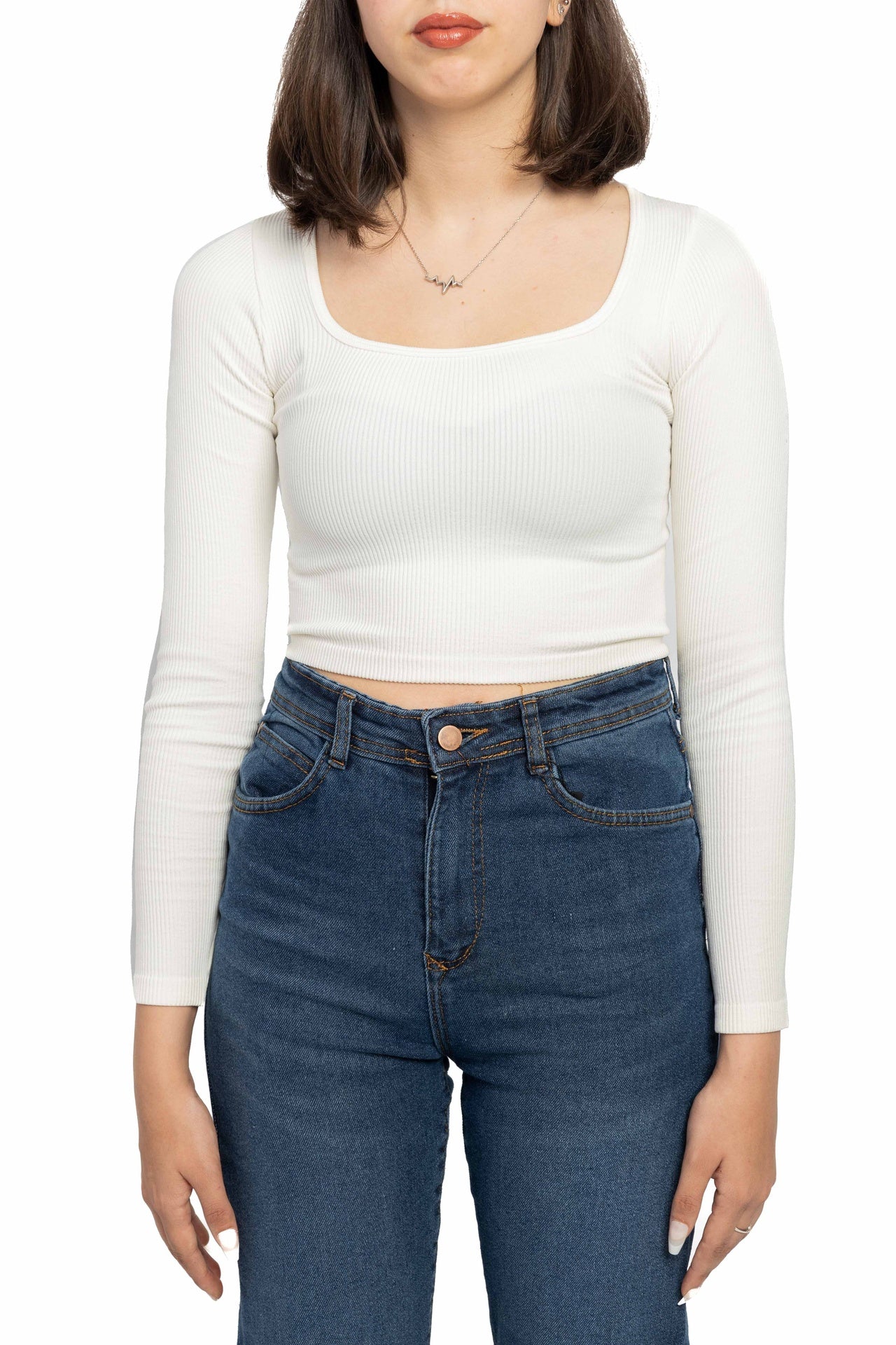 Full sleeves cropped top