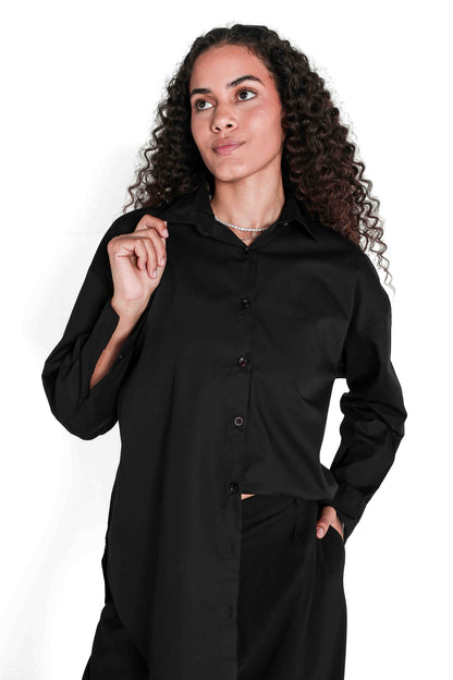 Poplin oversize shirt