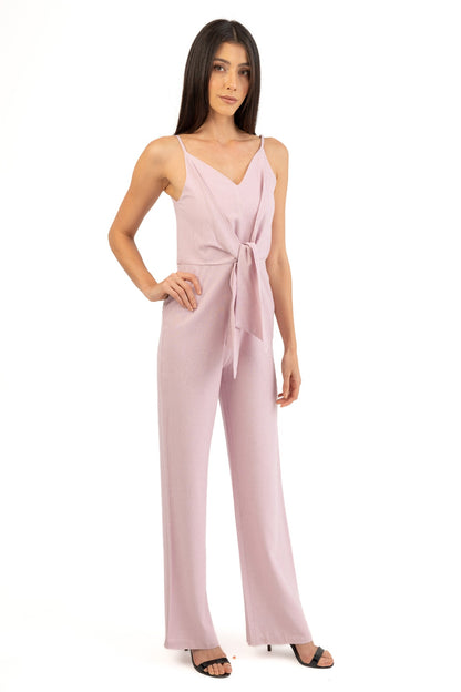 jumpsuit with straps 
and front binding