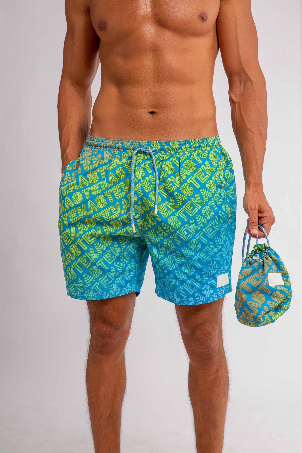 Men swim short