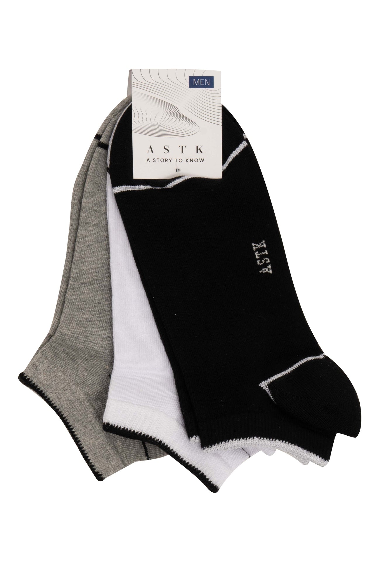 Pack of 3 ankle socks in Medium weight