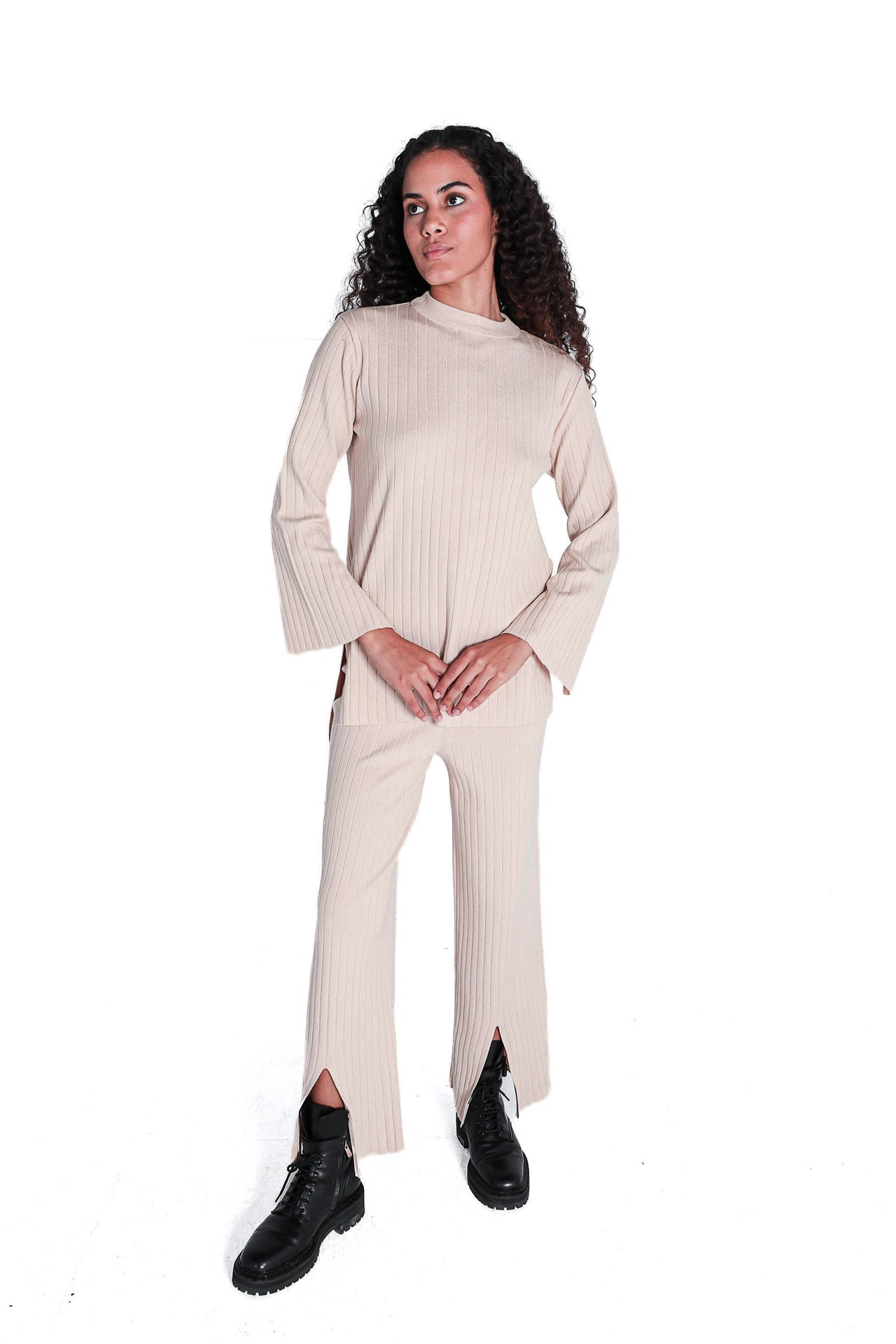 Knitwear flared pant