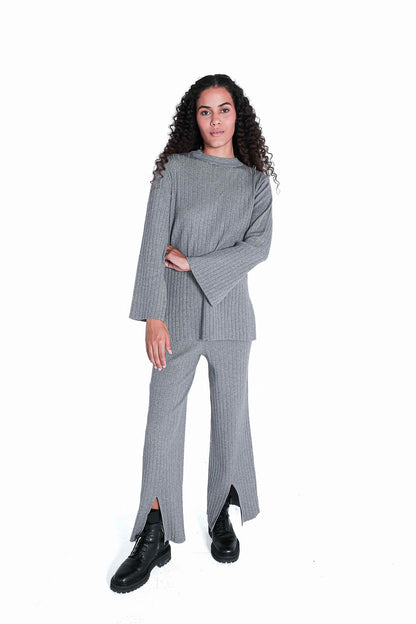 Knitwear flared pant