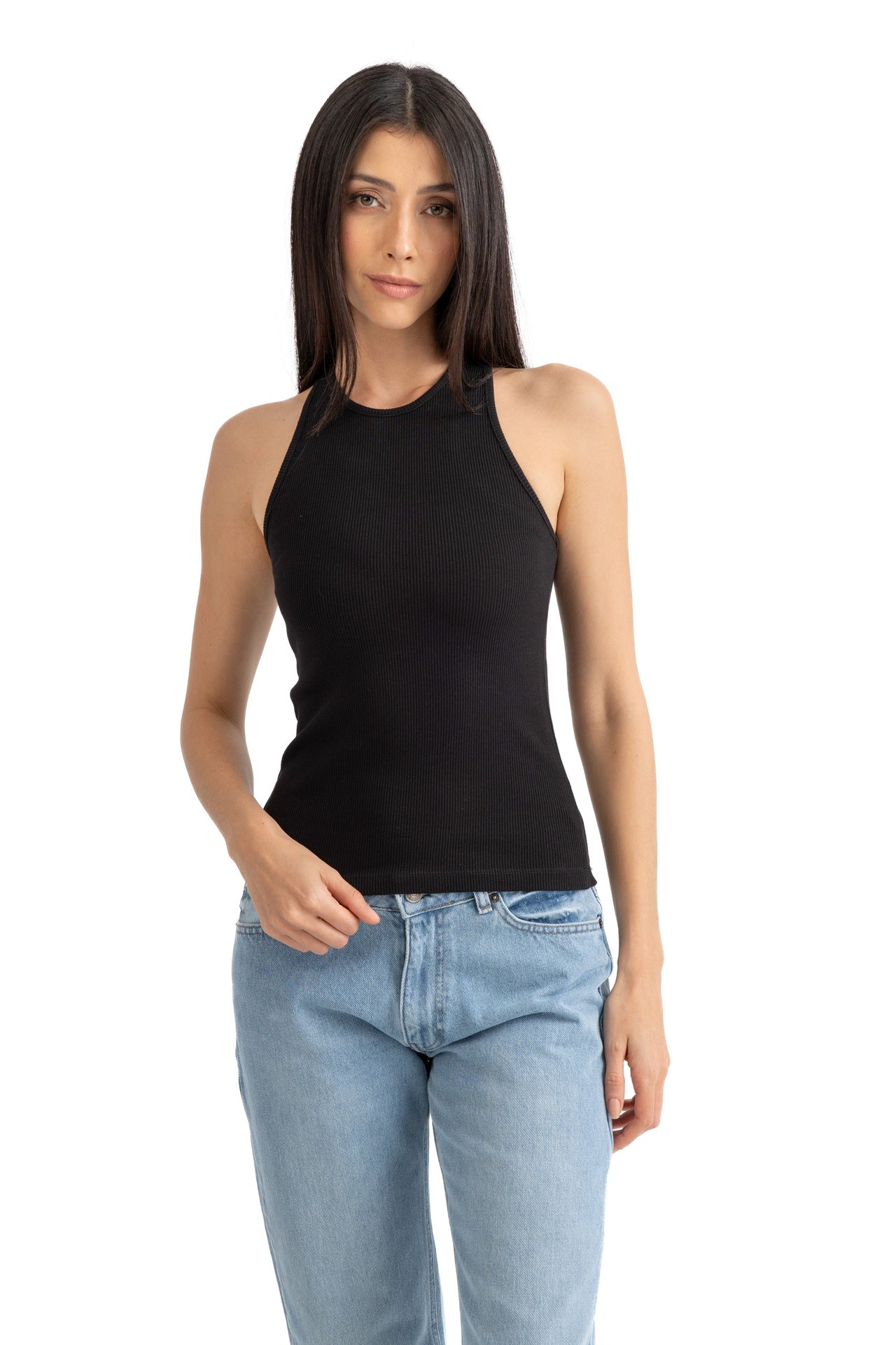 Slim halter neck top