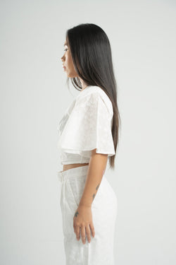 Linen Cropped Shirt