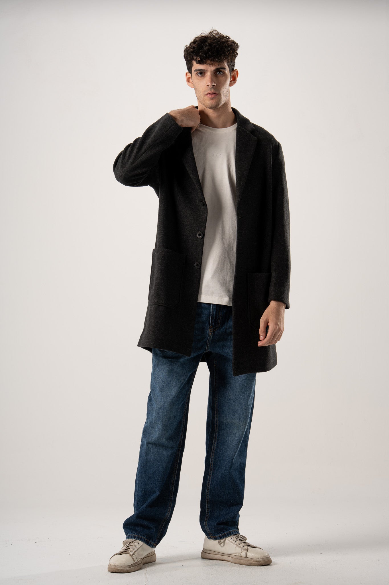 Basic Wool Blend Coat