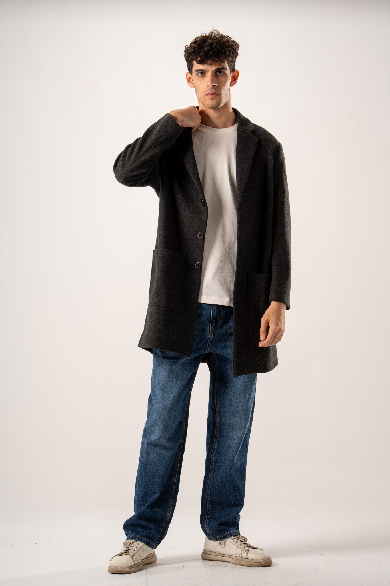 Basic Wool Blend Coat