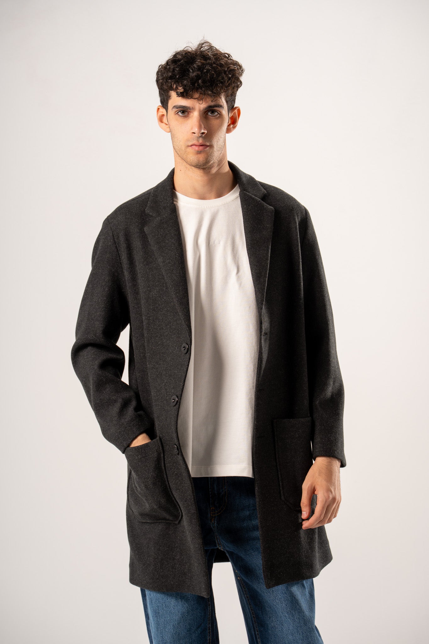 Basic Wool Blend Coat