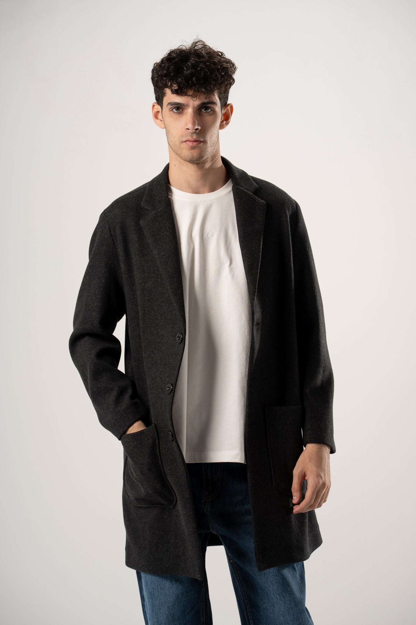 Basic Wool Blend Coat