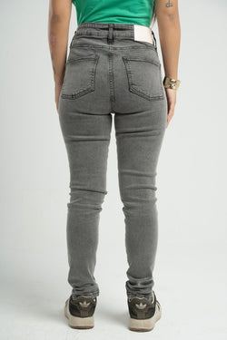 High-Waisted Ripped Skinny Jeans