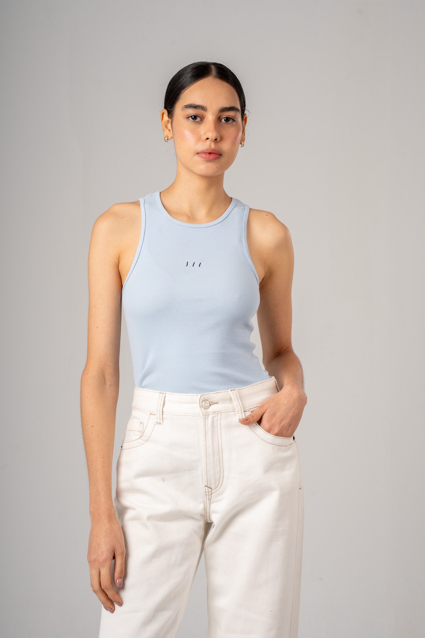 Light Blue Basic Tank Top