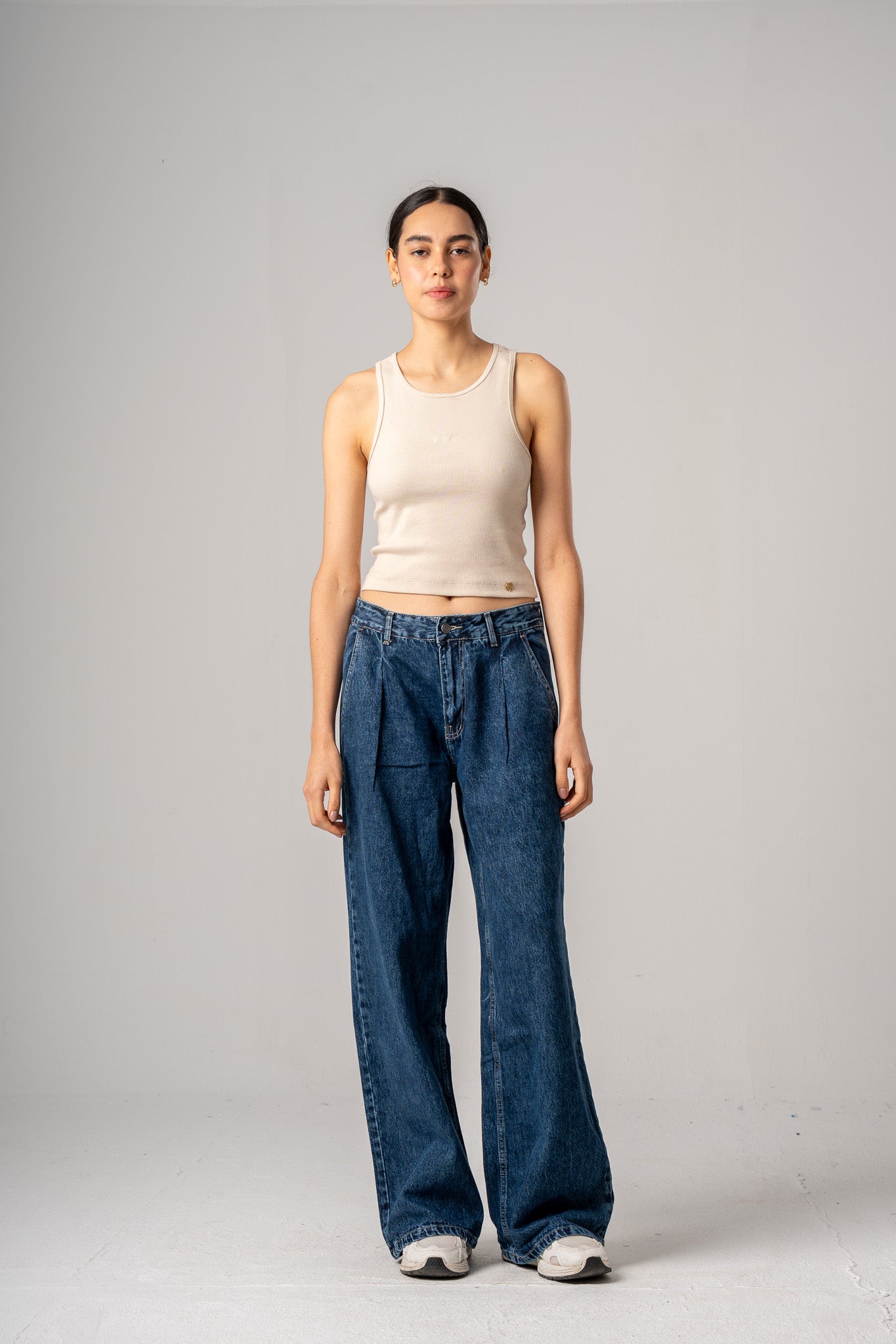 Tailored Wide Leg Jeans