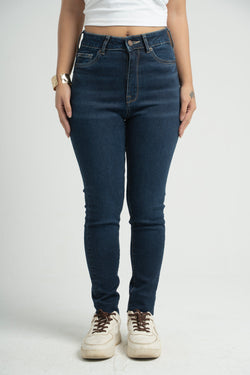 High-Waisted Ripped Skinny Jeans
