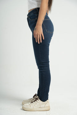High-Waisted Ripped Skinny Jeans