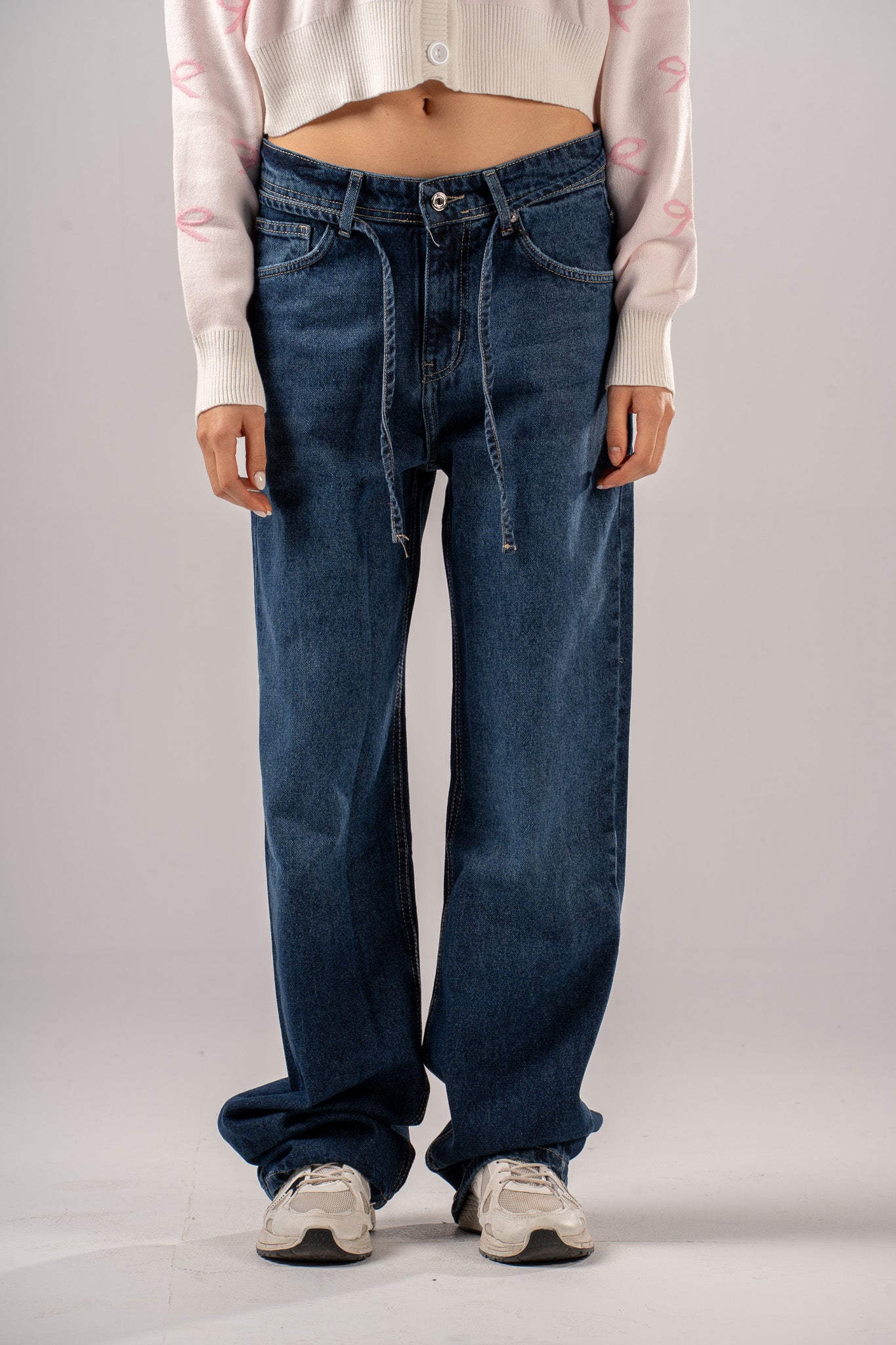 Belted Wide Leg Jeans