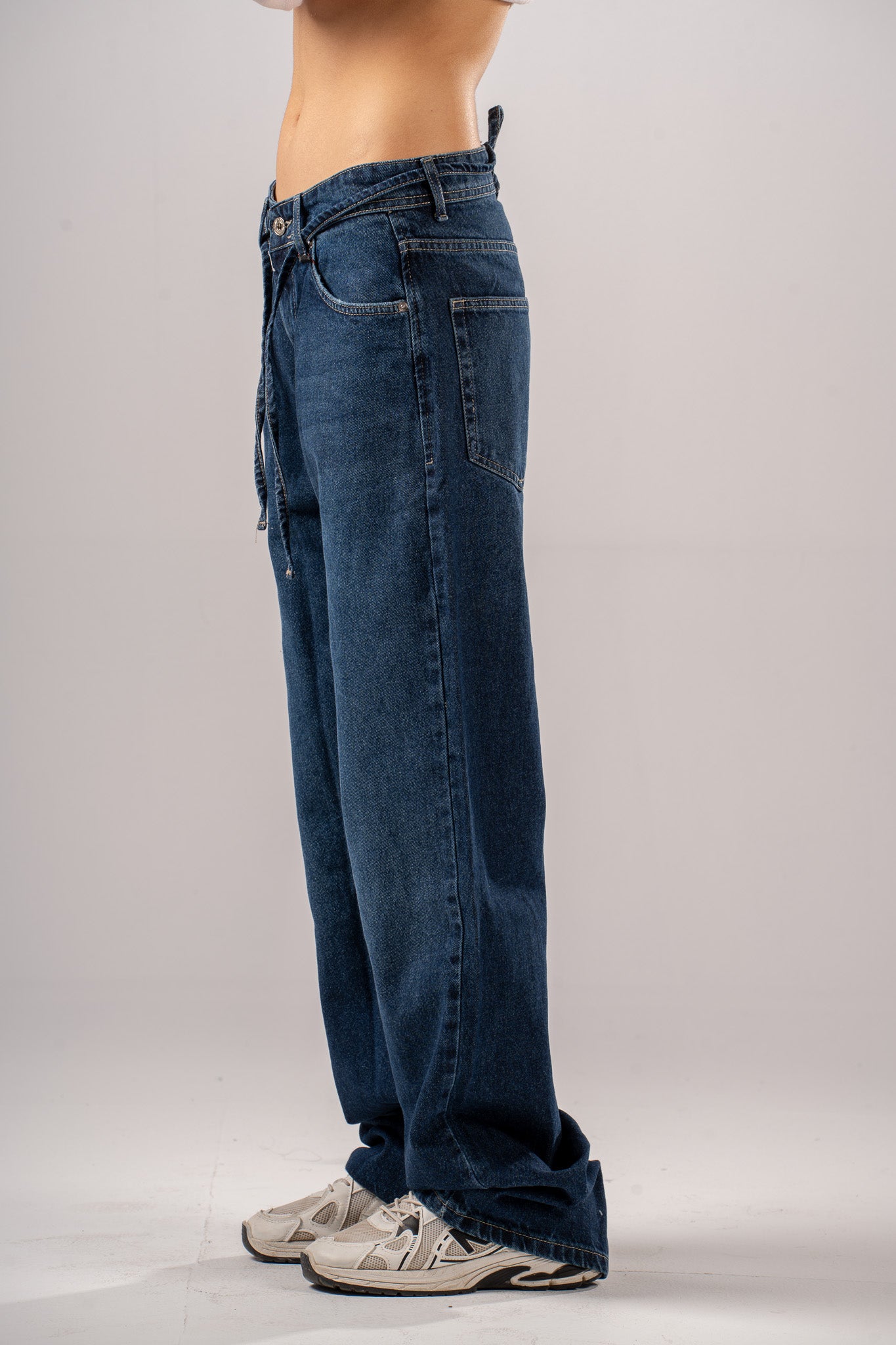 Belted Wide Leg Jeans