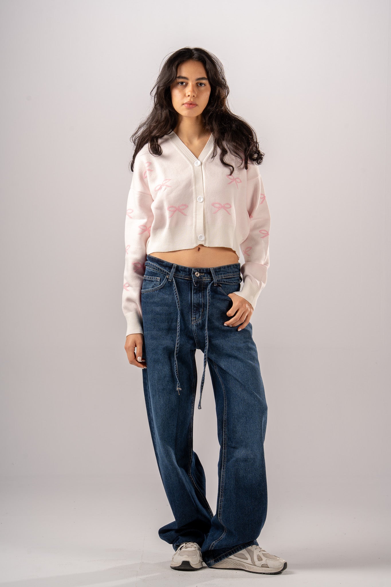 Belted Wide Leg Jeans