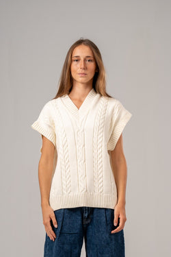 V-Neck Cable vest