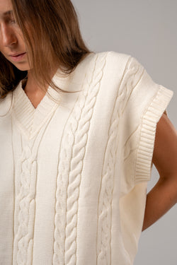 V-Neck Cable vest