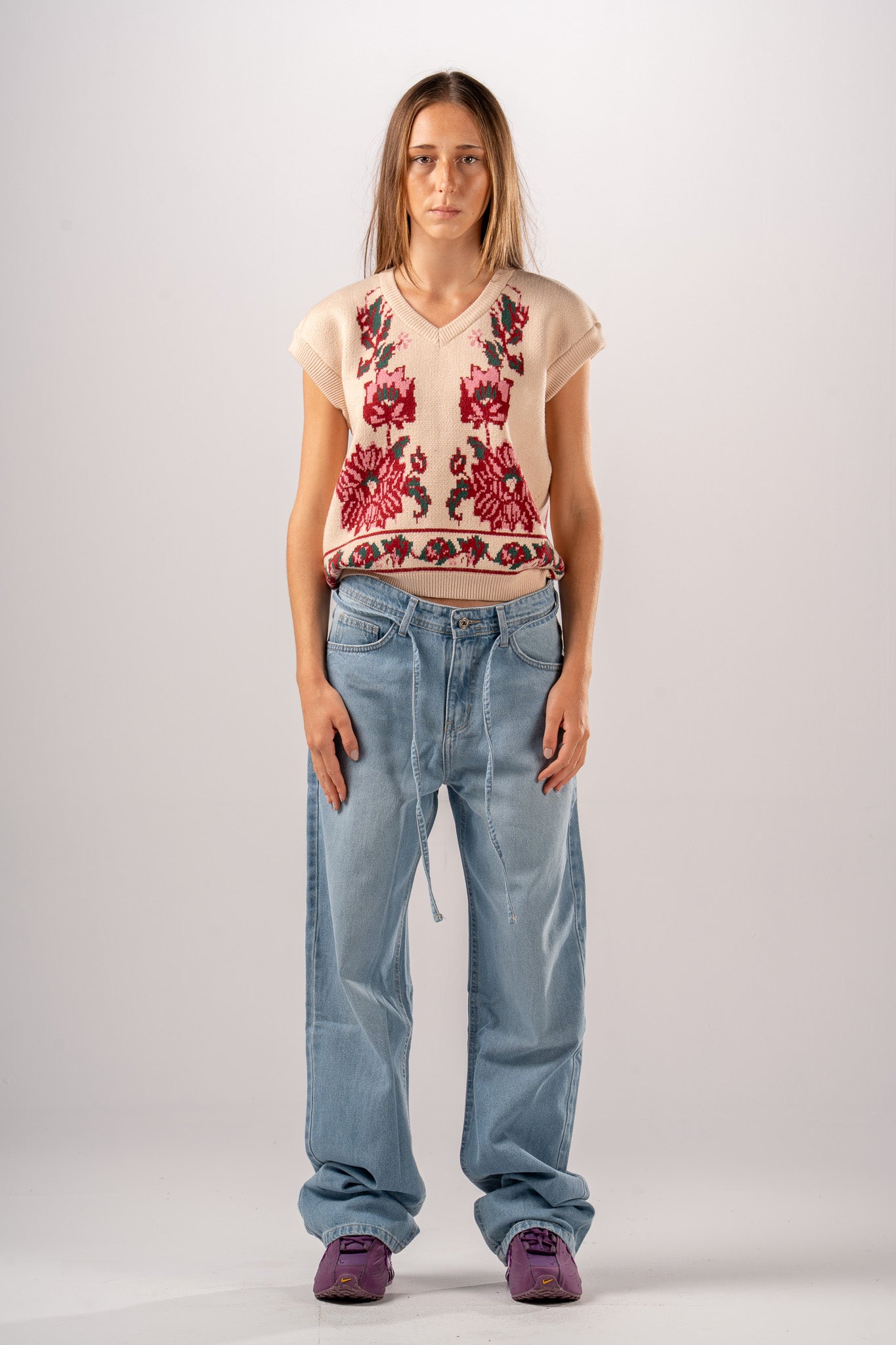 Belted Wide Leg Jeans