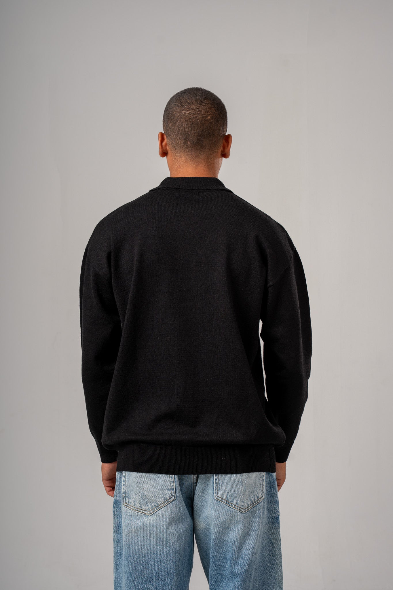 Buttoned Cardigan With Collar