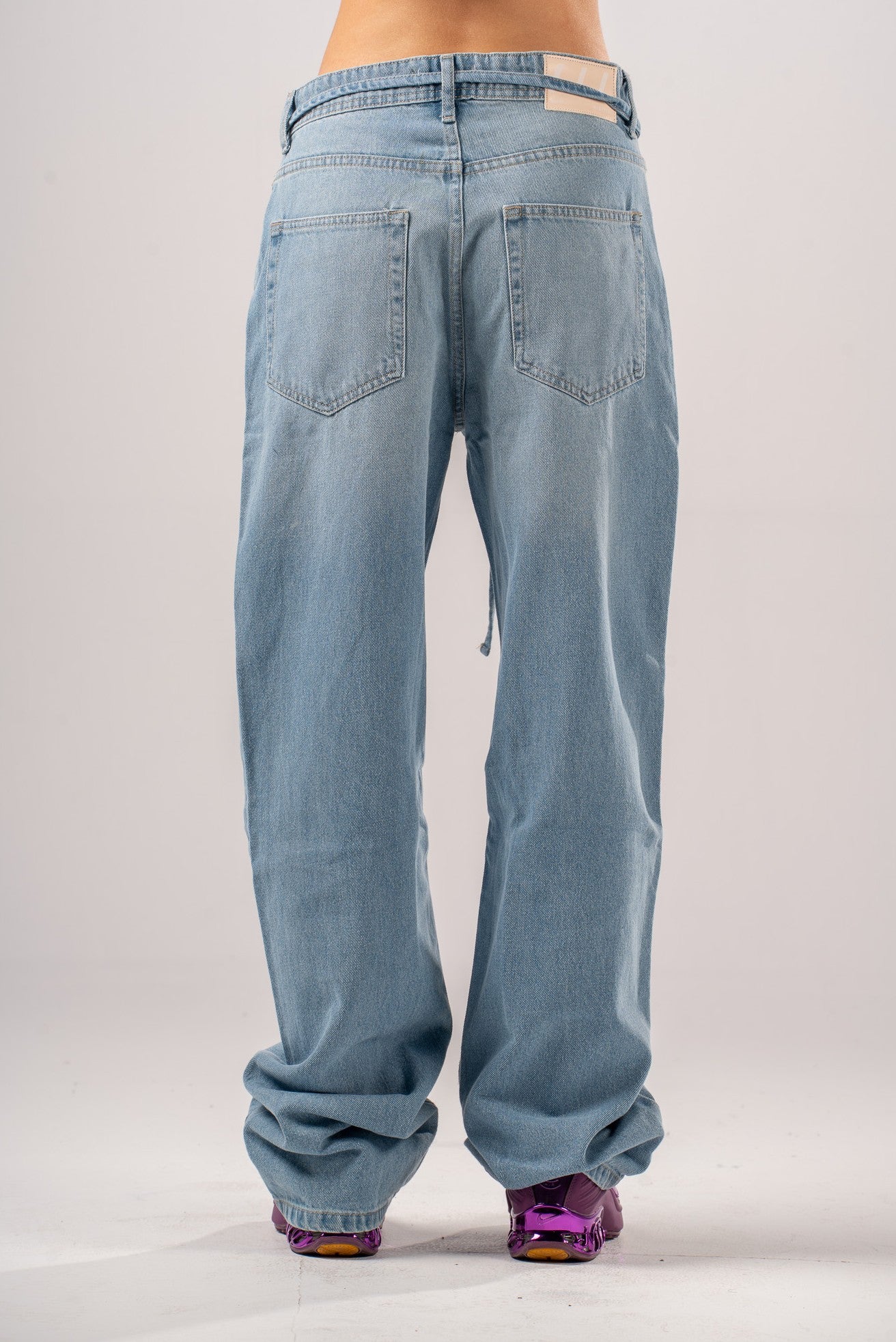 Belted Wide Leg Jeans