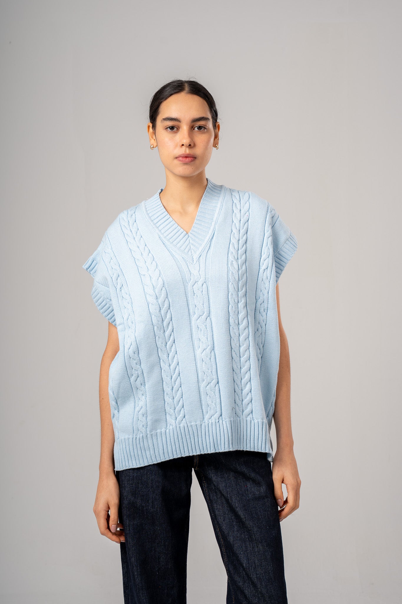 V-Neck Cable vest