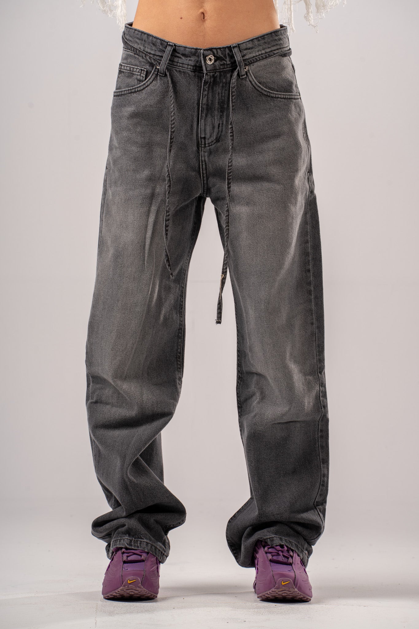 Belted Wide Leg Jeans