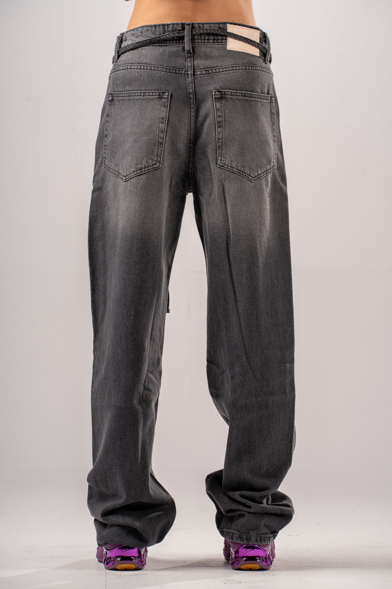 Belted Wide Leg Jeans