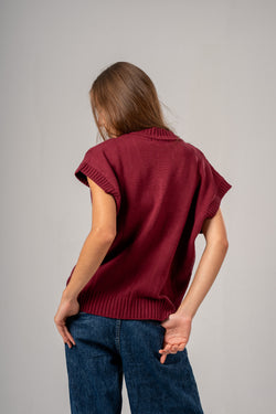 V-Neck Cable vest