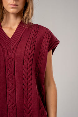V-Neck Cable vest