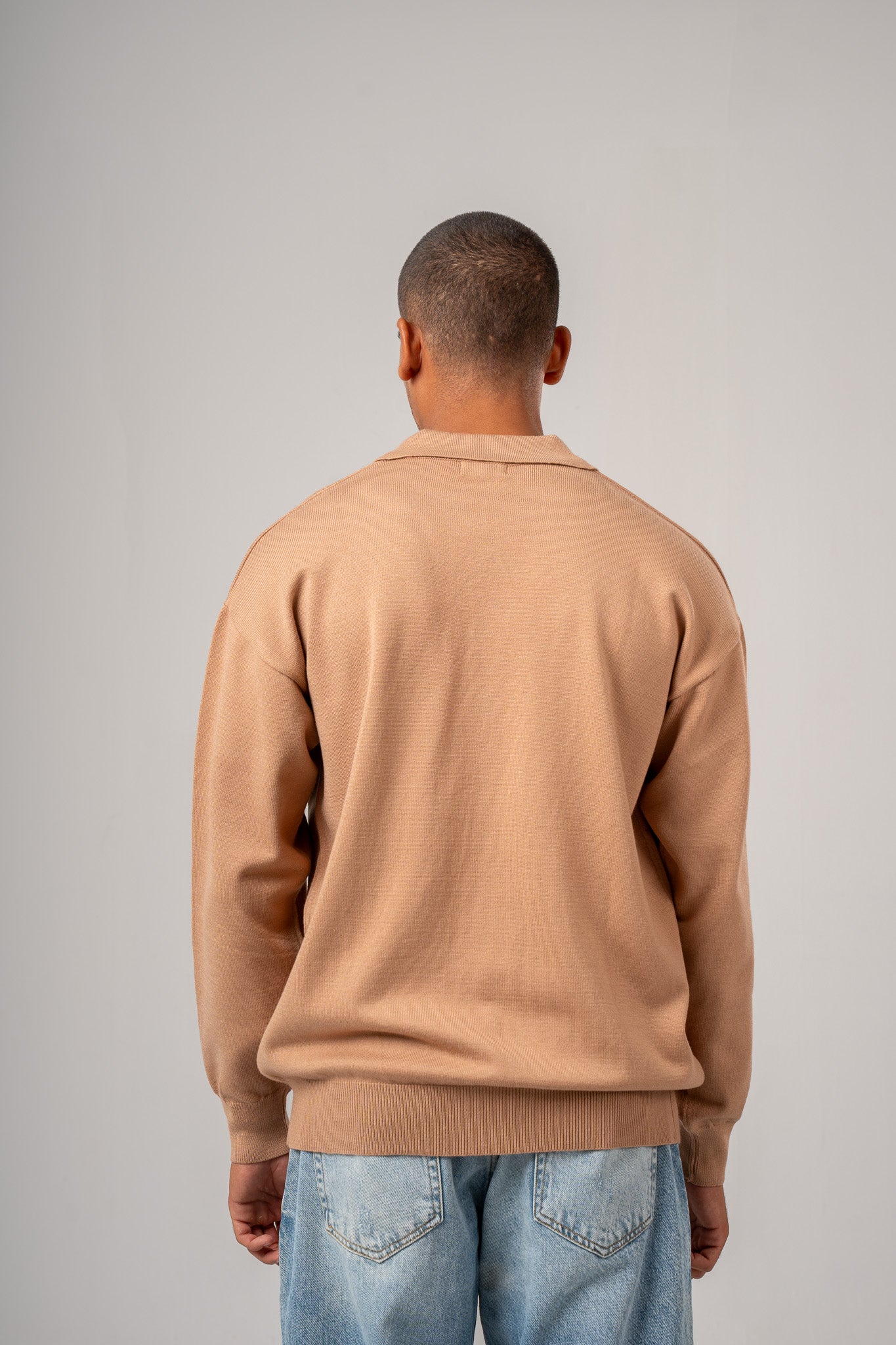 Buttoned Cardigan With Collar