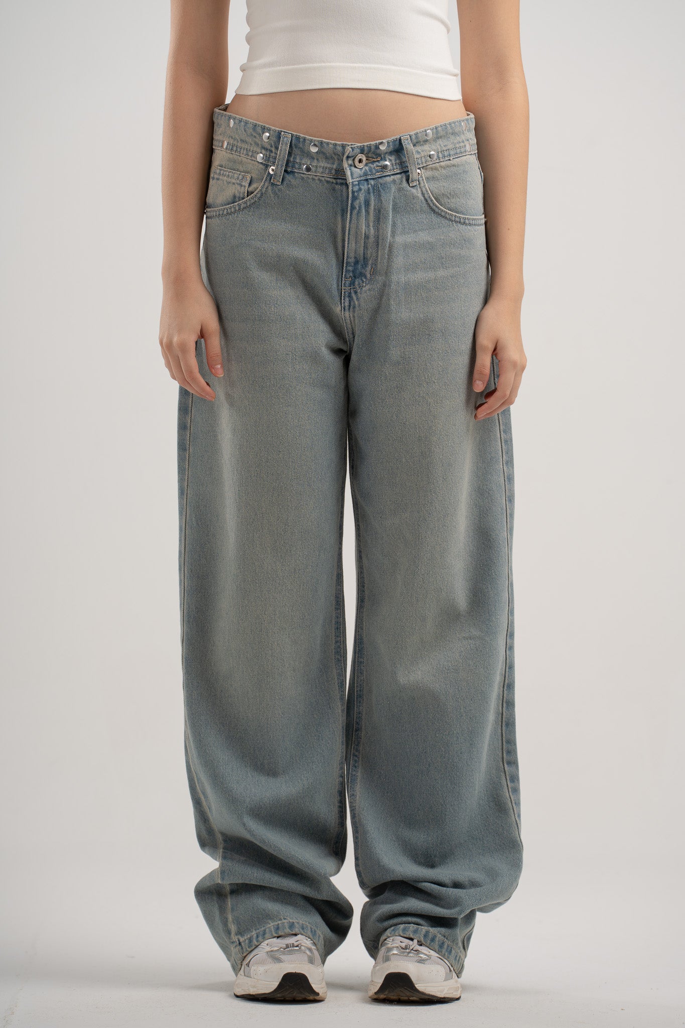 Studded Wide Leg Jeans