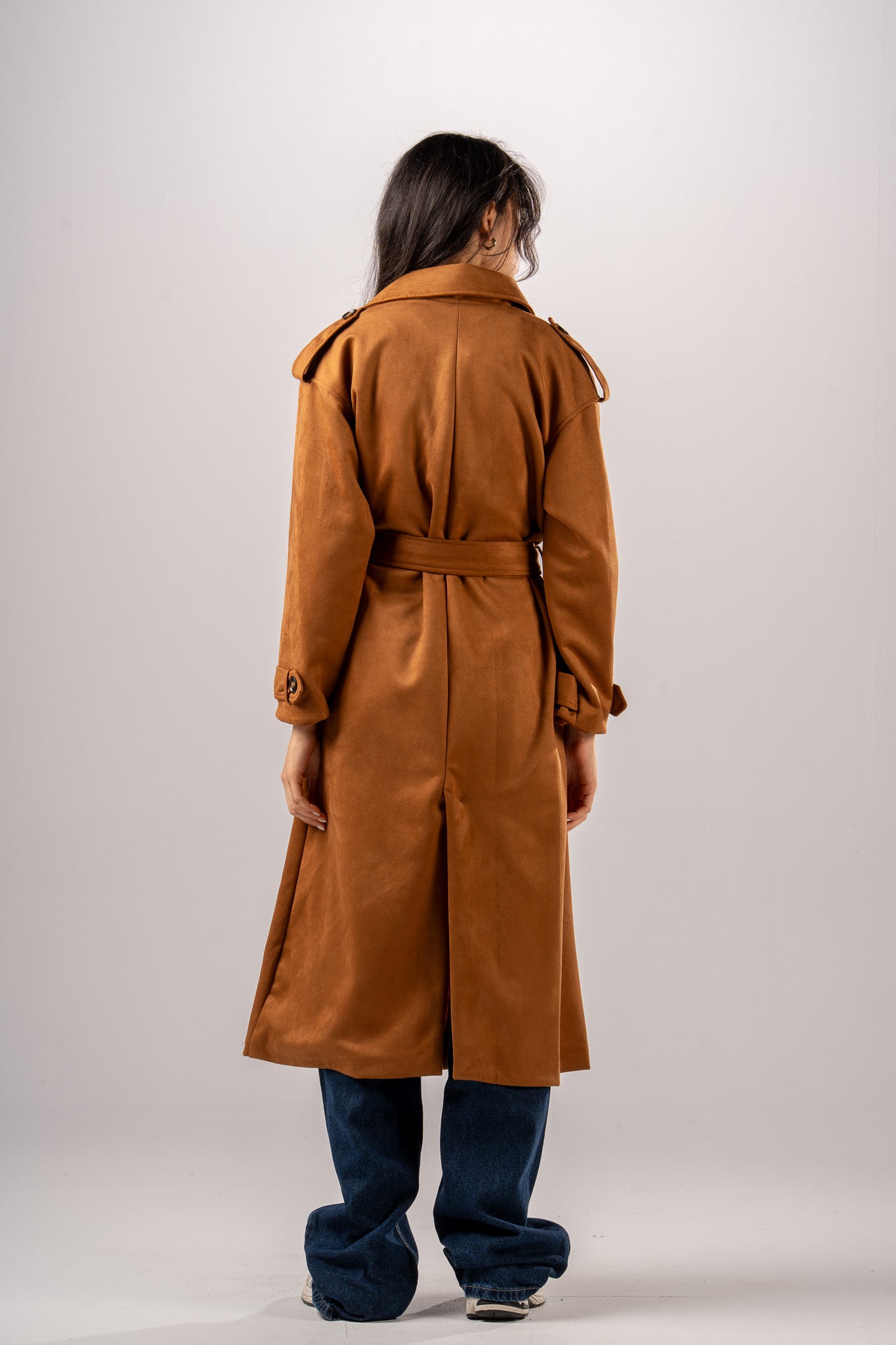 Double Breast Suede Coat
