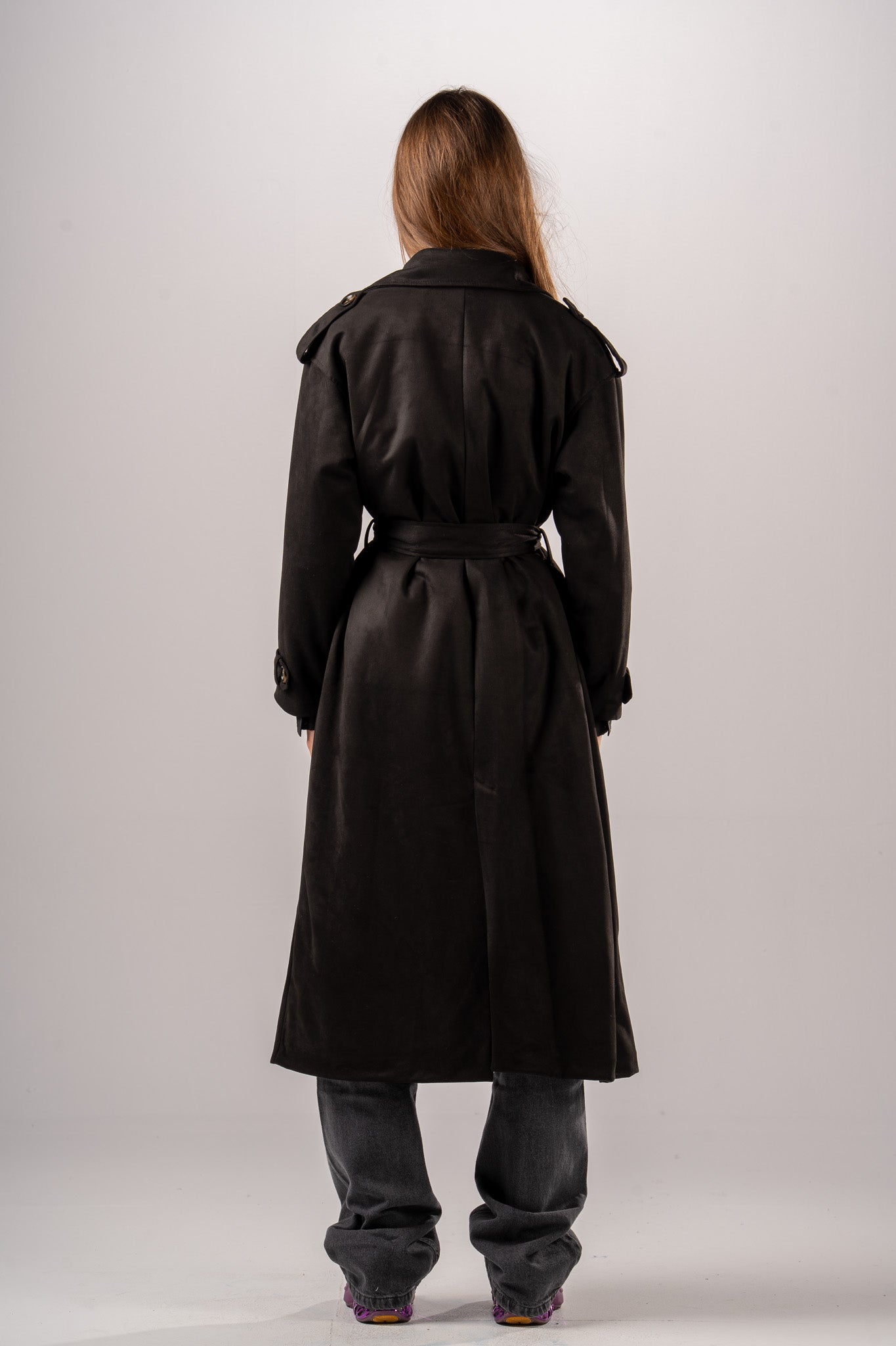 Double Breast Suede Coat