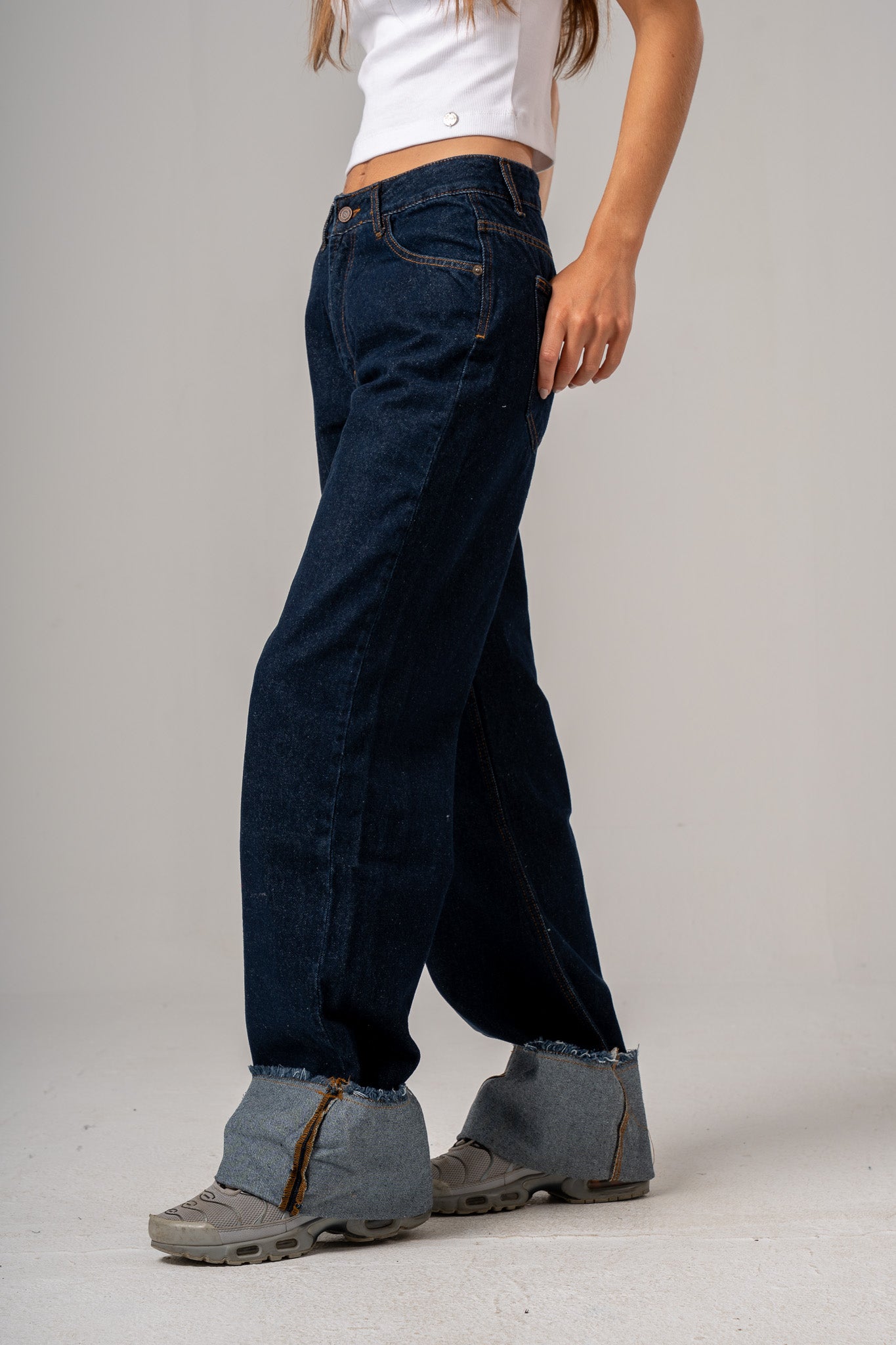 Rinse Wash Selvedge Wide Leg Jeans