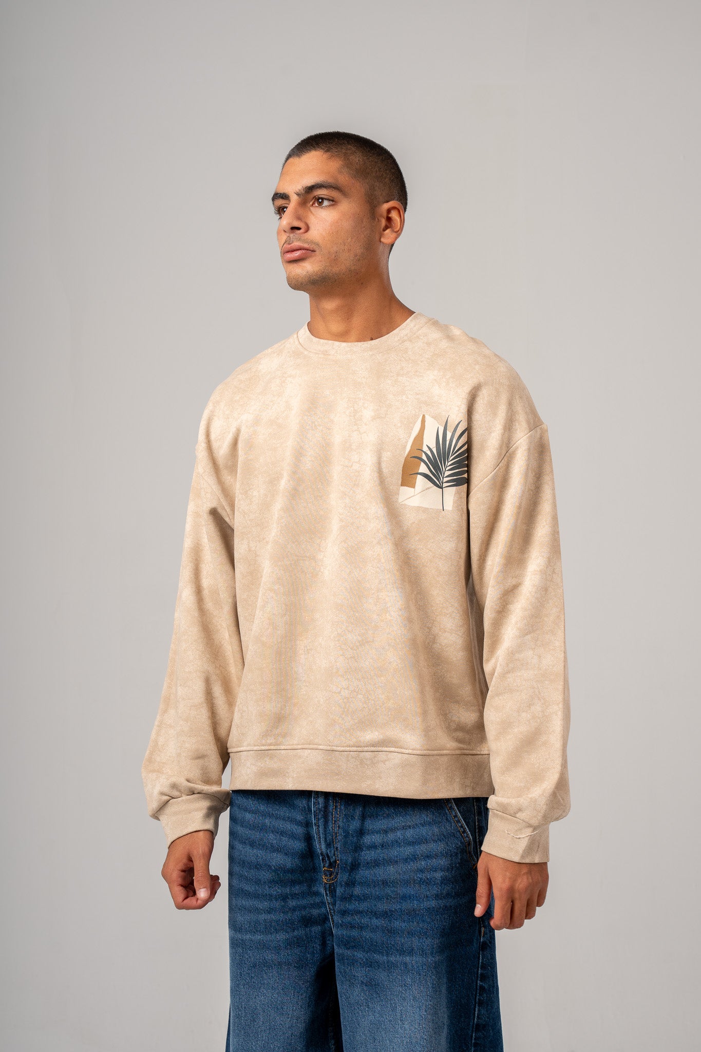 Printed Oversized Sweatshirt