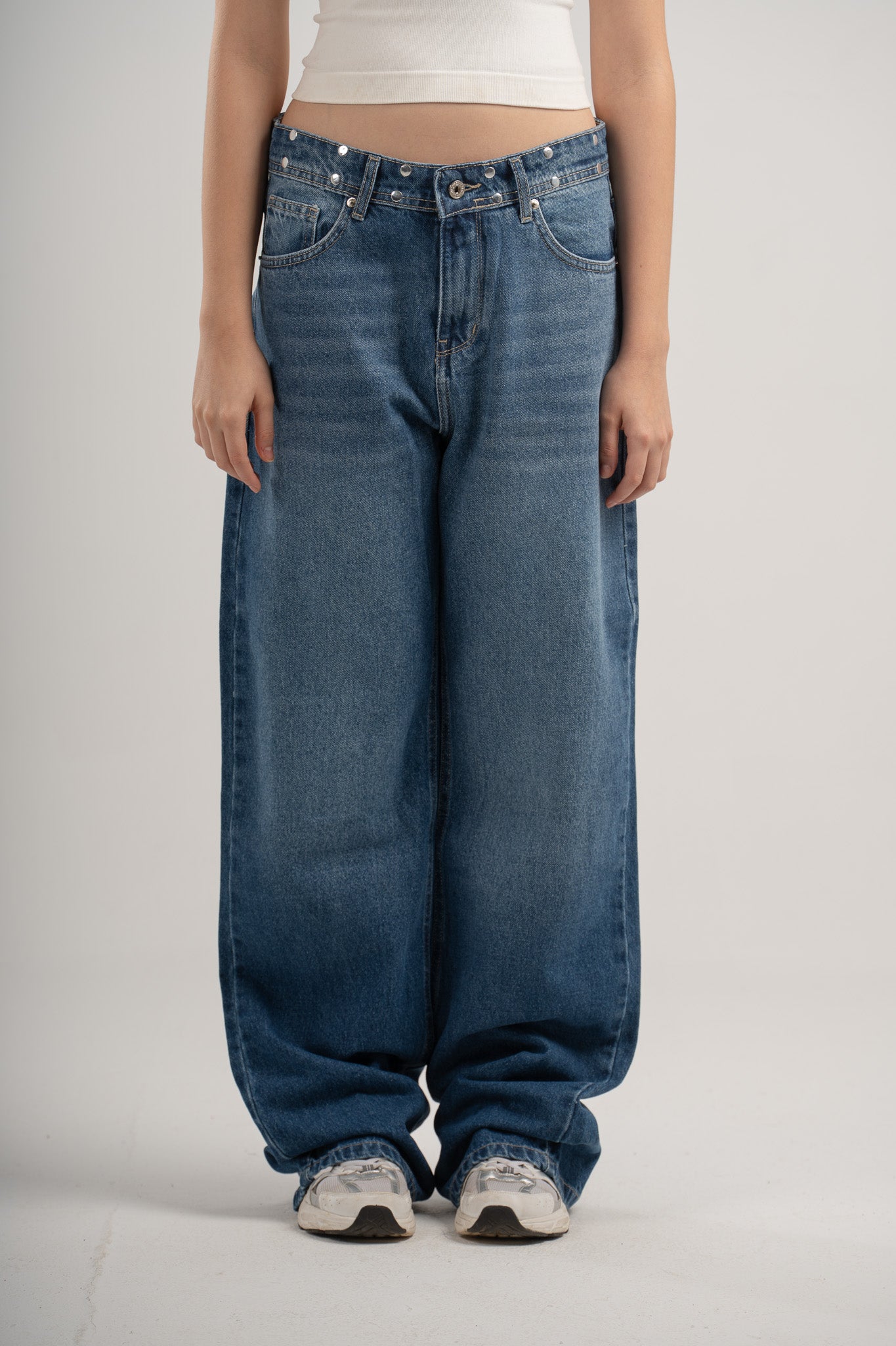 Studded Wide Leg Jeans