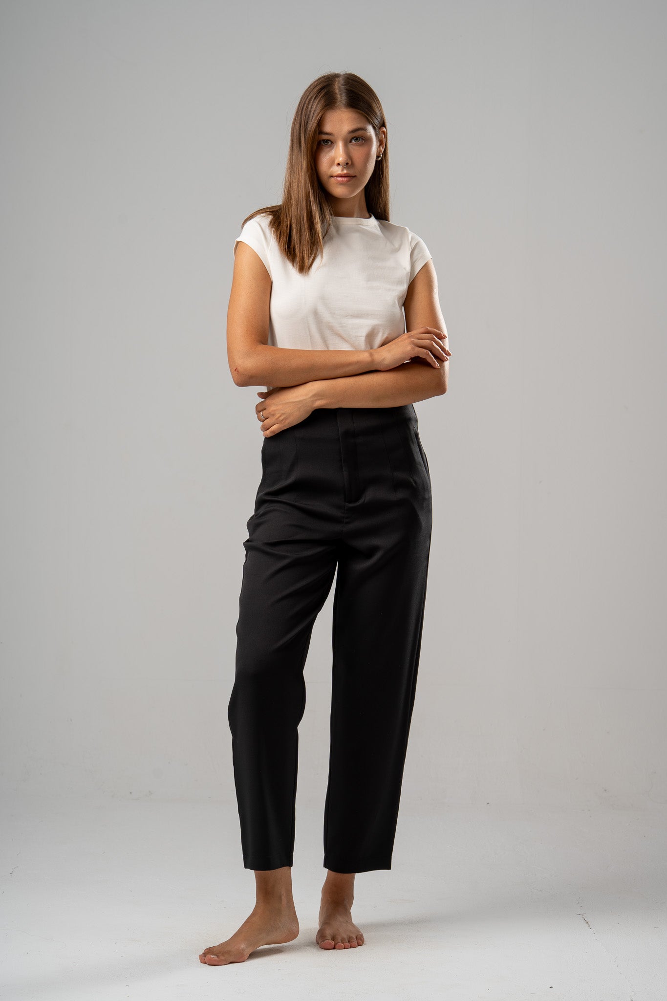 Carrot-Leg Pants