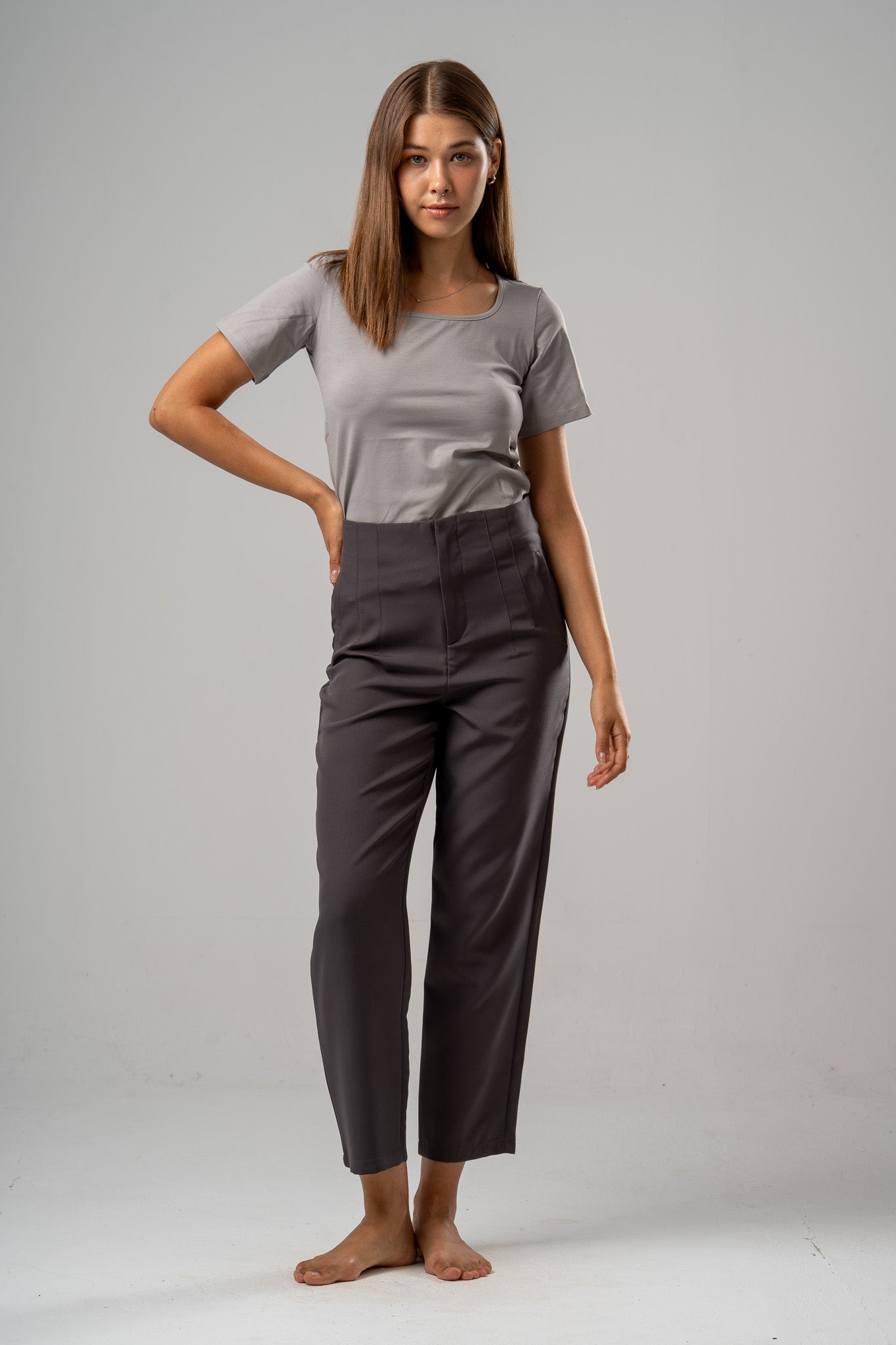 Carrot-Leg Pants
