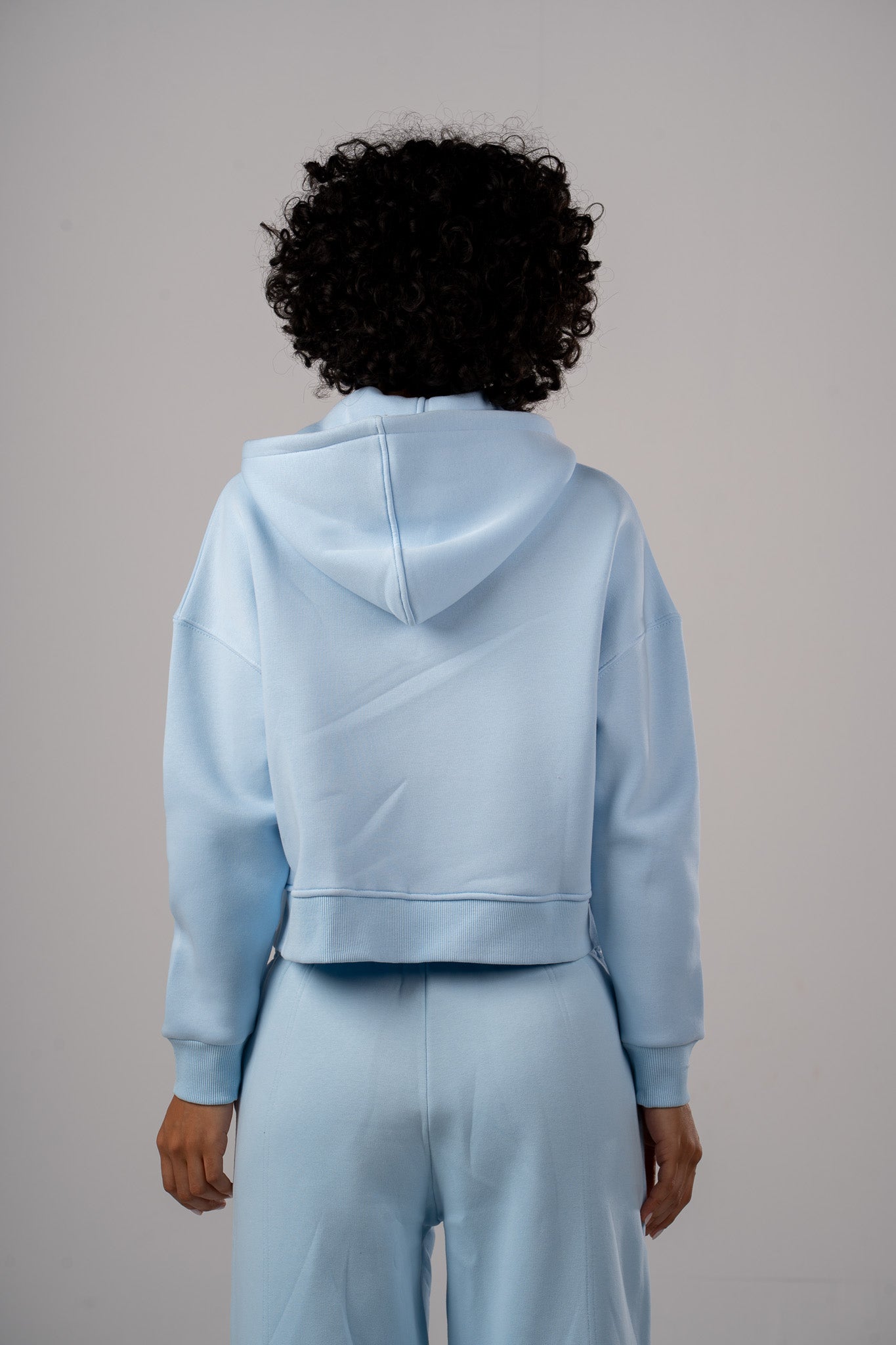 Cropped Zip-Up Hoodie