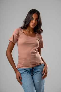 Basic Scoop Neck T-Shirt